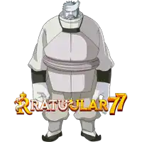 a man with a beard is standing in front of a logo for ratuular 77