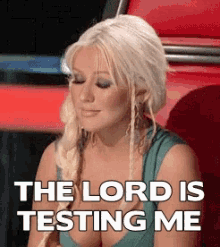 Christina Aguilera The Lord Is Testing Me GIF