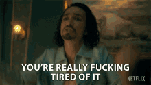 Youre Really Fucking Tired Of It Klaus Hargreeves GIF - Youre Really Fucking Tired Of It Klaus Hargreeves Robert Sheehan GIFs