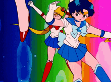 Sailor Moon Sailor Mars GIF - Sailor Moon Sailor Mars Sailor Mercury GIFs