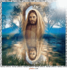 jesus reflection water peaceful serene