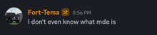 a screenshot of fort-tema 's reply at 8:56 pm