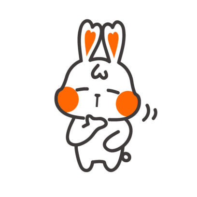 White Rabbit Sticker - White Rabbit Question Mark Stickers