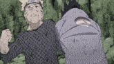 naruto and sasuke are fighting in a cartoon .