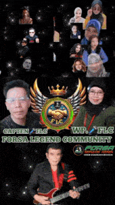 a forsa legend community poster with a man playing guitar