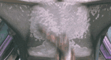a person is standing in a bathtub with bubbles coming out of it ..