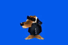 a cartoon character wearing a suit and tie is giving a thumbs up