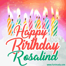 rosalind happy birthday to you candles celebrate greet