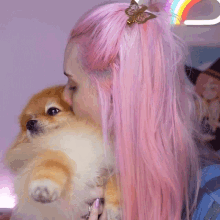 Beijando O Cachorro Karen Bachini GIF - Beijando O Cachorro Karen Bachini Eu Amo Meu Caozinho GIFs