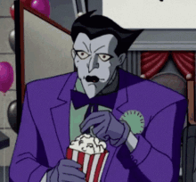 Watching Eating Popcorn GIF - Watching Eating Popcorn Joker GIFs