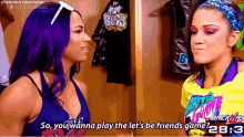 Sasha Banks Lets Be Friends GIF - Sasha Banks Lets Be Friends Game GIFs