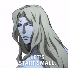 lets start small shall we alucard castlevania lets do it little by little lets do it one step at a time