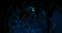 a blue background with a star in the middle of it