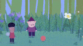 a cartoon of a man and a fairy with a wand