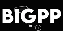 a black background with white letters that say bigpp