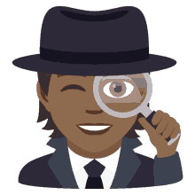detective joypixels investigator inspector magnifying glass