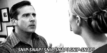 Steve Carell Snip Snap GIF - Steve Carell Snip Snap Michael Scott GIFs