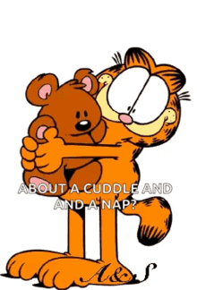 Garfield Cuddle GIF - Garfield Cuddle Need A Nap GIFs