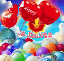 Heavenly Birthday Happy Heavenly Birthday Balloon GIF
