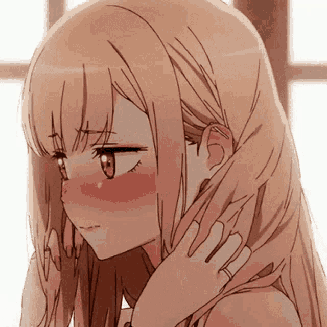 Shy anime girl