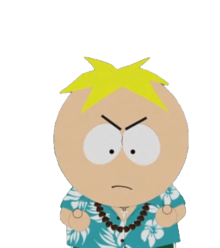 Yelling Butters Stotch Sticker - Yelling Butters Stotch South Park Stickers