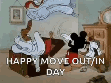 mickey mouse packing moving day pack clothes