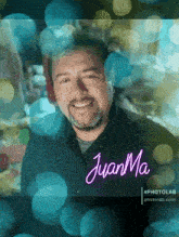 a picture of a man with the name juanma on it