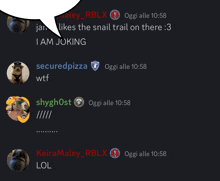 a group of people are having a conversation and one of them is named lol