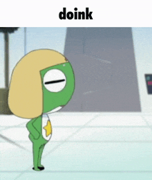 a picture of a cartoon character with the word doink below it