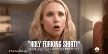 The Good Place Holy Forking Shirt GIF - The Good Place Holy Forking Shirt Holy Fucking Shit GIFs