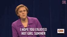 i hope you enjoyed it hot girl summer kate mckinnon elizabeth warren spoof