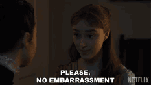 Please No Embarrassment Phoebe Dynevor GIF - Please No Embarrassment Phoebe Dynevor Daphne Bridgerton GIFs