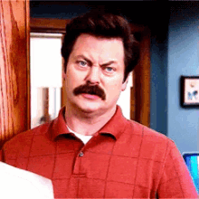 Parks And Rec Ron Swanson GIF - Parks And Rec Ron Swanson Satisfied GIFs