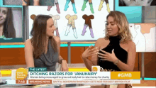 two women on a good morning britain show discussing ditching razors for januhairy
