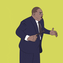 a cartoon of a man in a suit and tie with the words i 'm too bagdish below him