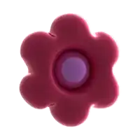 a pink flower with a purple center and petals