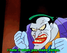 Batman Joker GIF - Batman Joker I Hate It When You Make Sense GIFs