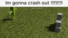 a screenshot of a video game that says im gonna crash out !!!