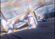 a cartoon drawing of a car with the number 5 on the side