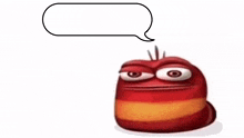 a cartoon worm with a speech bubble that says dukemakflea
