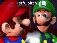 Mario Luigi GIF - Mario Luigi Shut The GIFs