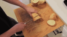 Having Trouble Cutting Fancy Bread Flip It Upside Down For An Easier Cut. GIF - Diy Food Hacks GIFs