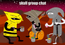 Skull Skull Group Chat GIF - Skull Skull Group Chat The Mayor GIFs