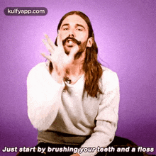Just Start By Brushing Your Teeth And A Floss.Gif GIF - Just Start By Brushing Your Teeth And A Floss Face Person GIFs