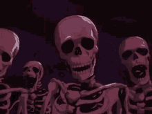 Skeleton Waiting Skellie Groupie GIF