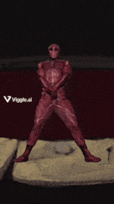a drawing of a naked man with a viggle.ai watermark