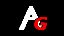 a less game logo with a white a and a red g on a black background