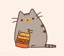 Pusheen Cat GIF - Pusheen Cat Cheetos GIFs