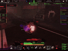 a screenshot of a video game with a smiley face in the middle