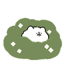 a cartoon cat is laying in the grass with flowers around it .